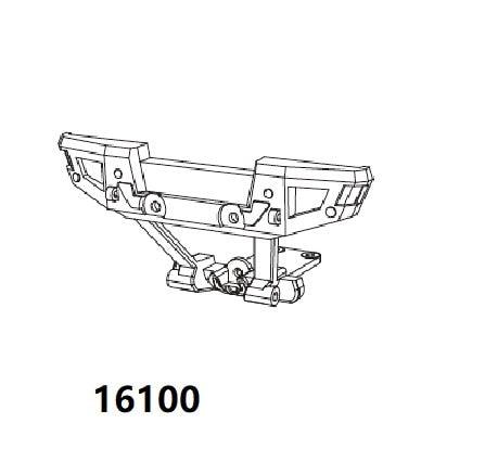Rear Anti-collision Assembly for MJX Hyper Go 16207/8 ,16209/10 1/16 16100 - upgraderc