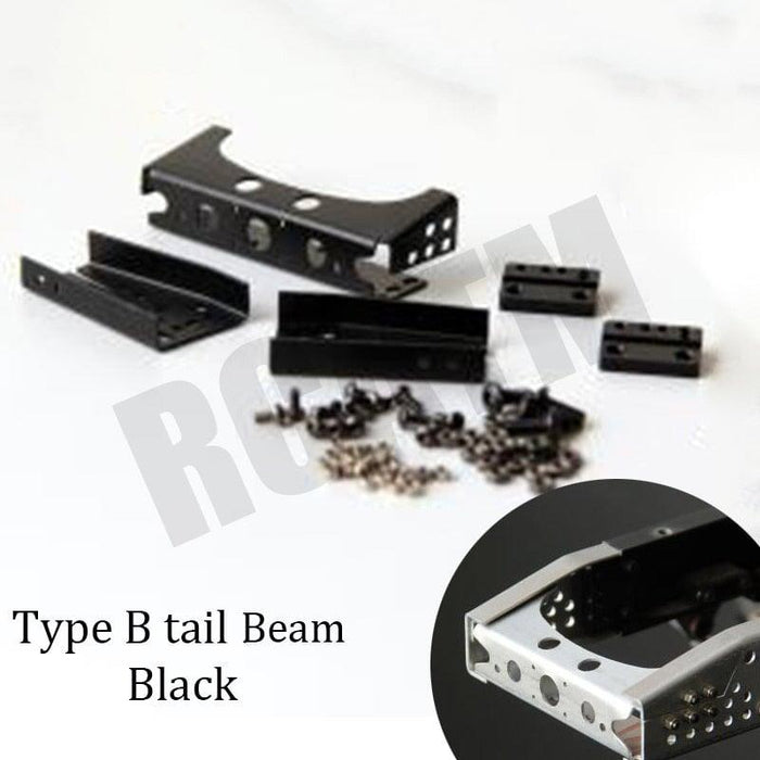 Rear Beam Tail Light Fender Bracket for Tamiya Truck 1/14 (Metaal) Onderdeel RCATM B Black 