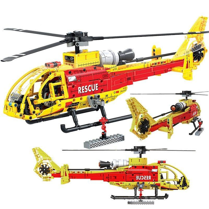 Rescue Helicopter Model Building Blocks (663 stukken) - upgraderc