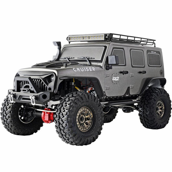 RGT Cruiser V2 1/10 4WD Crawler RTR Auto RGT Gray with Roof Rack and Lights 