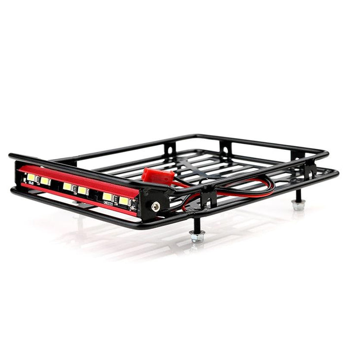 Roof Rack w/ LED Lamps Lights for Axial, Traxxas 1/10 (Metaal) Onderdeel KYX 