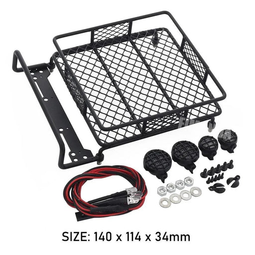 Roof Rack w/ LED light for 1/10 Crawler (Metaal) Onderdeel upgraderc D 
