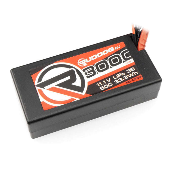 RUDDOG 3000mAh 50C 11.1V LiPo Short Stick Pack Battery (Deans)