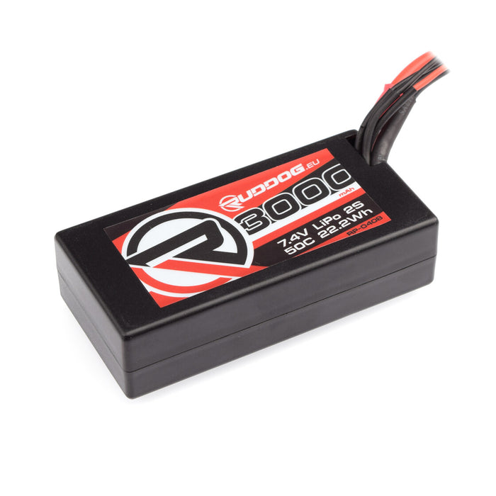 RUDDOG 3000mAh 50C 7.4V 2S LiPo Short Stick Pack Battery (XT60)