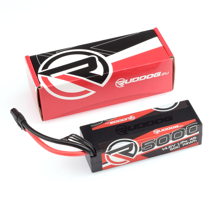 RUDDOG 5000mAh 50C 14.8V 4S LiPo Stick Pack Battery (XT90)