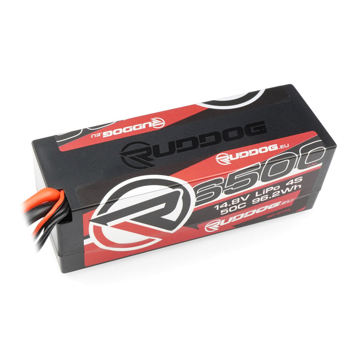 RUDDOG 6500mAh 50C 14.8V 4S LiPo Stick Pack Battery (Dean)