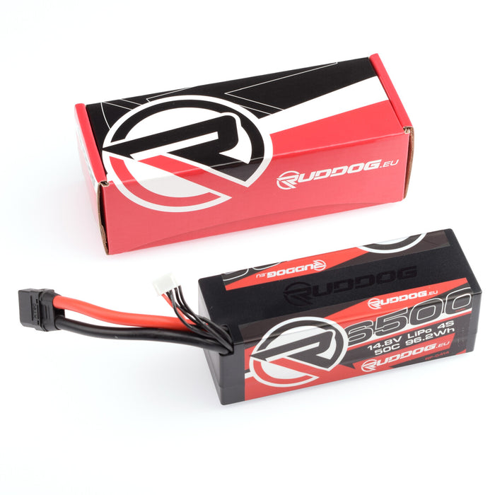 RUDDOG 6500mAh 50C 14.8V 4S LiPo Stick Pack Battery (XT90)