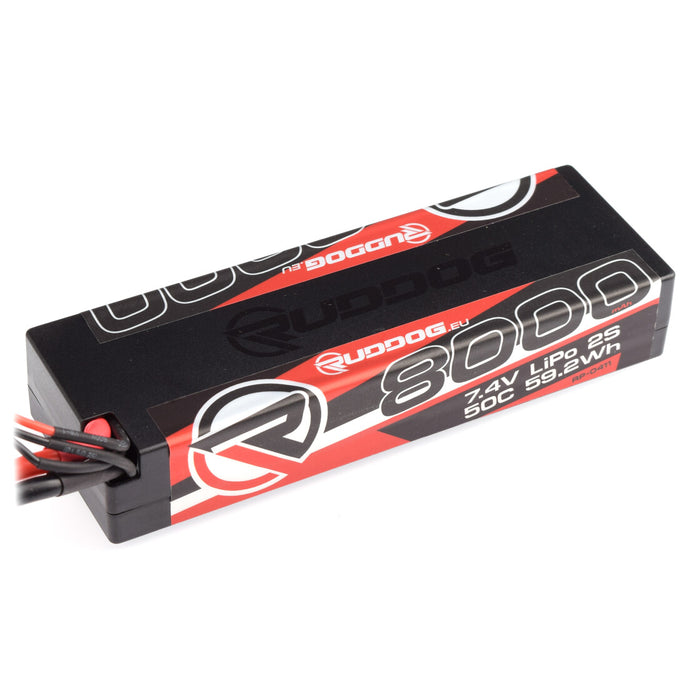 RUDDOG 8000mAh 50C 7.4V 2S LiPo Stick Pack Battery (XT60)