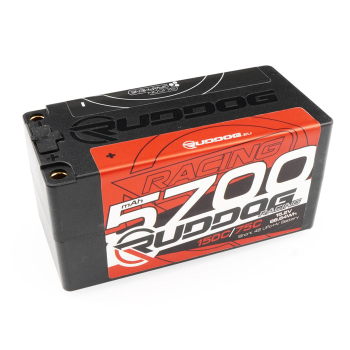 RUDDOG Racing 5700mAh 150C/75C 15.2V Short 4S LiPo-HV Battery