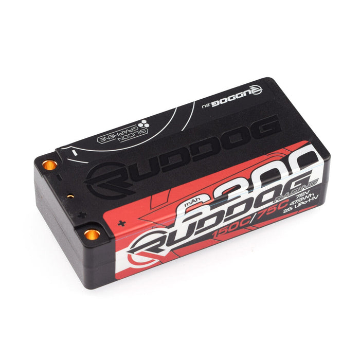 RUDDOG Racing 6300mAh 150C/75C 7.6V Pack Batterie LiPo-HV Short Stick