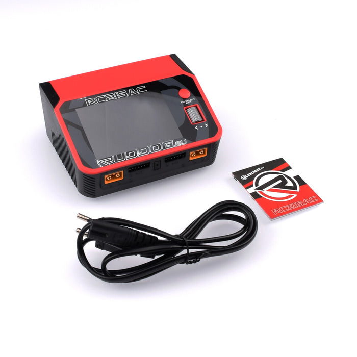 Chargeur AC/DC pour batterie LiPo à double canal RUDDOG RC215AC