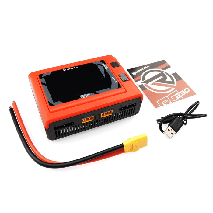 Chargeur DC pour batterie LiPo double canal RUDDOG RC230
