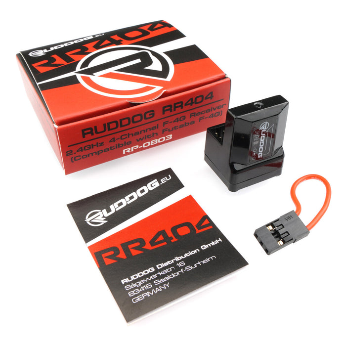 RUDDOG RR404 Récepteur 4 canaux 2,4 GHz (Compatible avec Futaba F-4G)