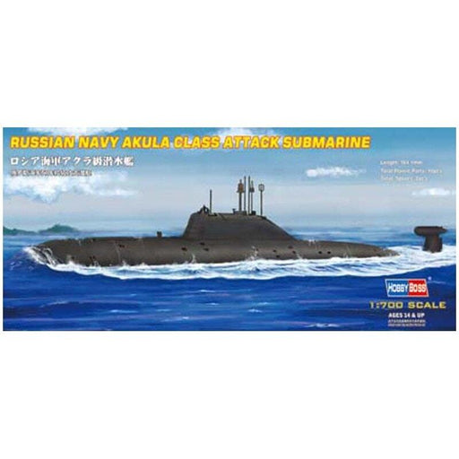 Russian Akula Class Attack Submarine 1/700 Model (Plastic) Bouwset HobbyBoss 