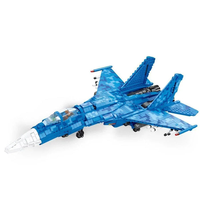 Russian SU-35 Fighter Model Building Blocks (1530 stukken) - upgraderc