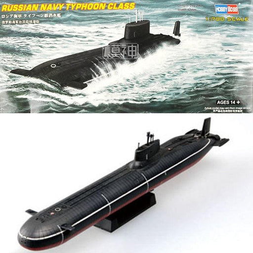 Russian Typhoon Class Submarine 1/700 Model (Plastic) Bouwset HobbyBoss 