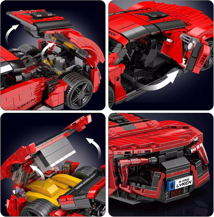 Mould King 10117 Red Lykens Sport Racing Car Model (1311 Pieces)