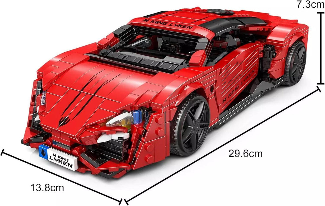 Mould King 10117 Red Lykens Sport Racing Car Model (1311 Pieces)