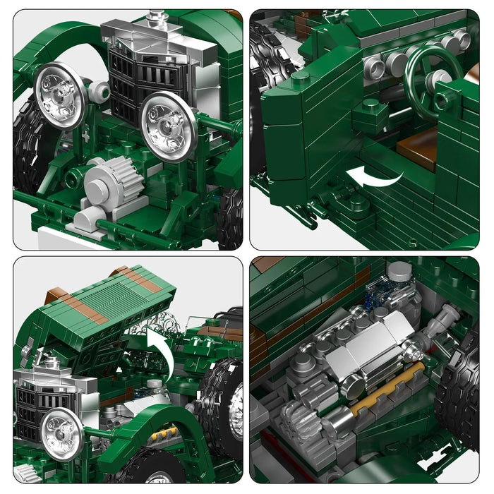 Mould King 10166 Classic Blower Vintage Car Model Building Blocks (1147 Stukken)
