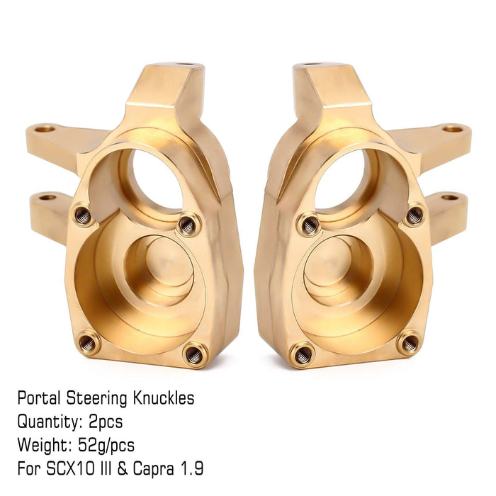 SCX10 III/Capra Steering knuckles/housing (Messing) Onderdeel Injora Steering Knuckles 1 