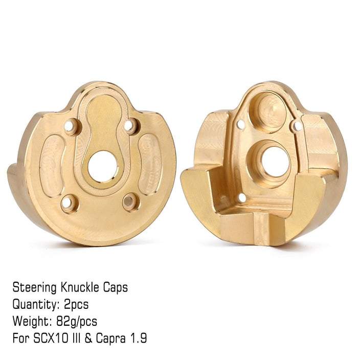 SCX10 III/Capra Steering knuckles/housing (Messing) Onderdeel Injora Steering Knuckle Cap 2a 