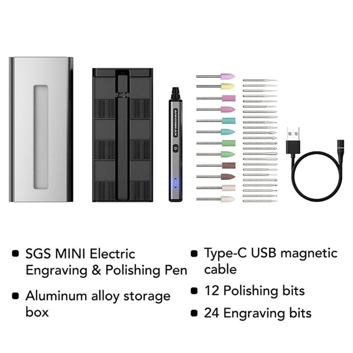SGS Mini Electric Grinder Engraving Polishing Pen Set - upgraderc
