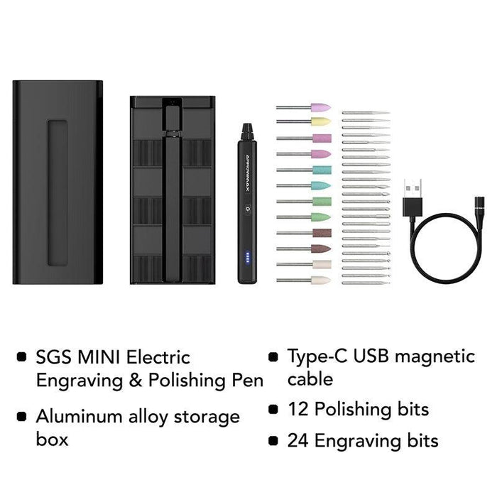 SGS Mini Electric Grinder Engraving Polishing Pen Set - upgraderc