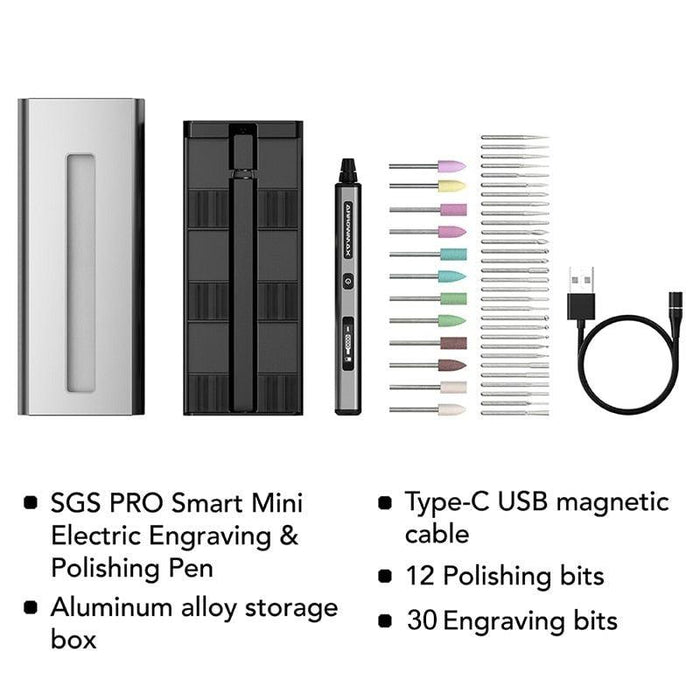 SGS Pro Mini Electric Grinder Engraving Polishing Pen Set - upgraderc