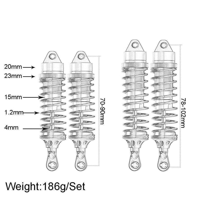 Shock Absorber Set for Arrma VORTEKS 3S 1/10 (Aluminium) Schokdemper upgraderc