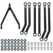 Shortened Steering Linkage Kit for Axial SCX24 1/24 (Metaal) Onderdeel Yeahrun Black 