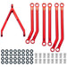 Shortened Steering Linkage Kit for Axial SCX24 1/24 (Metaal) Onderdeel Yeahrun Red 