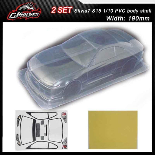 Silvia7 S15 Body Shell (260mm) Body GWolves 2pc S15 with Sticker 