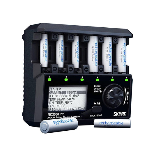 SKYRC NC2500 Pro AA AAA Nimh LCD Battery Charger/Analyzer - upgraderc