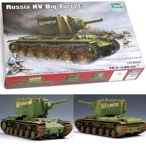 Soviet KV Big Turret Tank 1/35 Model (Plastic) Bouwset TRUMPETER 