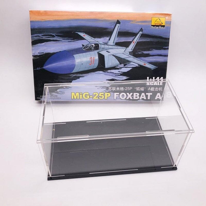 Soviet MIG-25 1/144 Aircraft Model (Plastic) Bouwset MiniHobbyModels add display box 