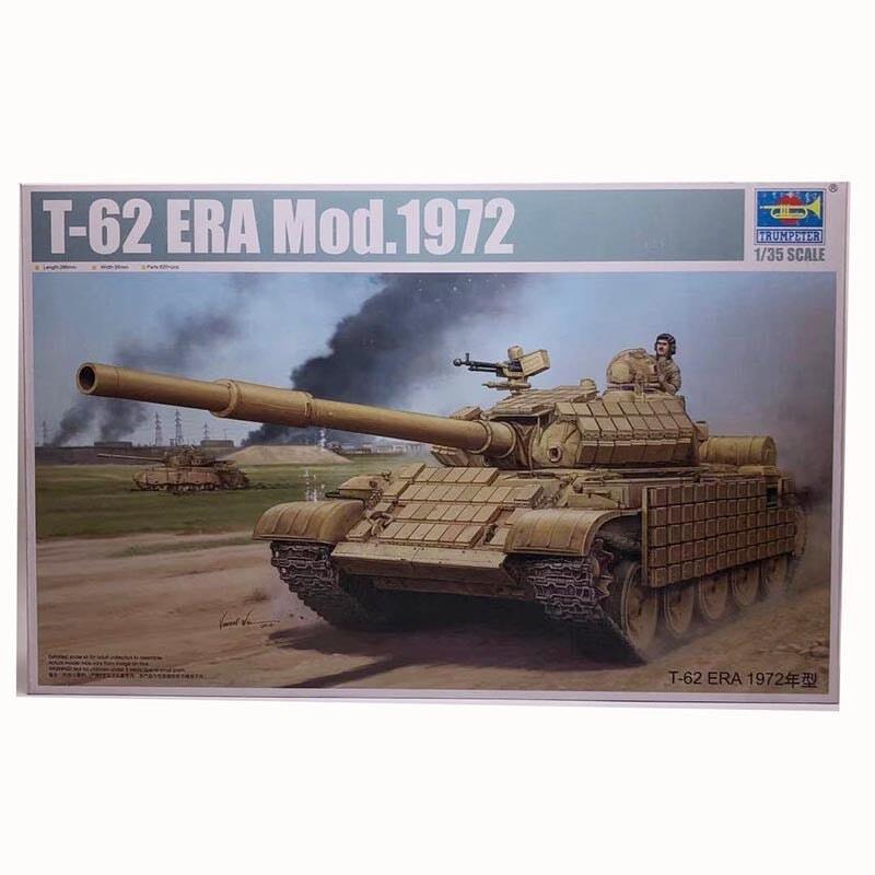 Soviet Union T-62 ERA M1972 Tank 1/35 Model (Plastic) Bouwset TRUMPETER 