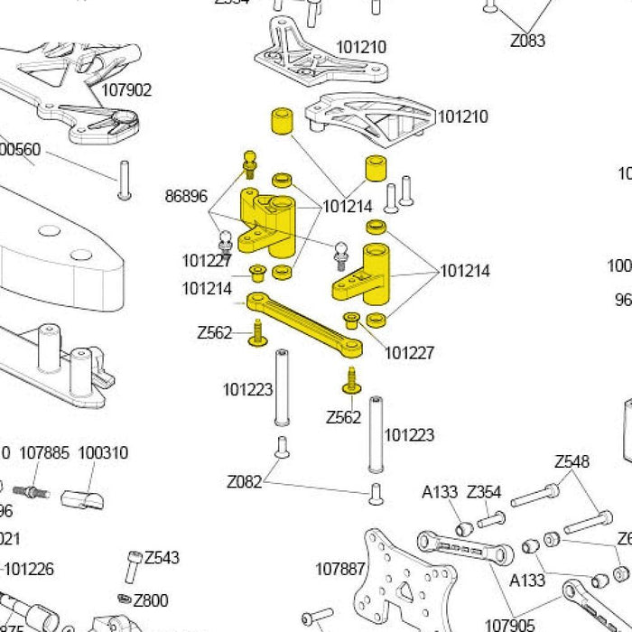 Steering Assembly Bellcrank Set for HPI 1/8, 1/10 (Aluminium) 101214 Orderdeel New Enron 