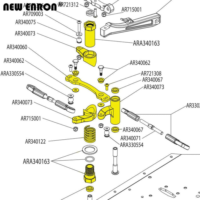 Steering Assembly Set for Arrma 1/7 1/8 (Aluminium) AR340073 AR340060 Onderdeel New Enron 