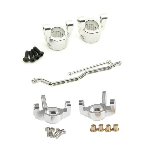 Steering Linkage, Front Knuckles, C-Base for Axial Wraith (Aluminium) Onderdeel Yeahrun Silver Set 