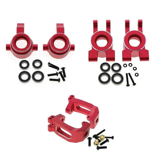 Steering/Caster Blocks & Rear Stub Axle Carriers Set for Traxxas Sledge 1/8 (Aluminium) Onderdeel upgraderc Red 