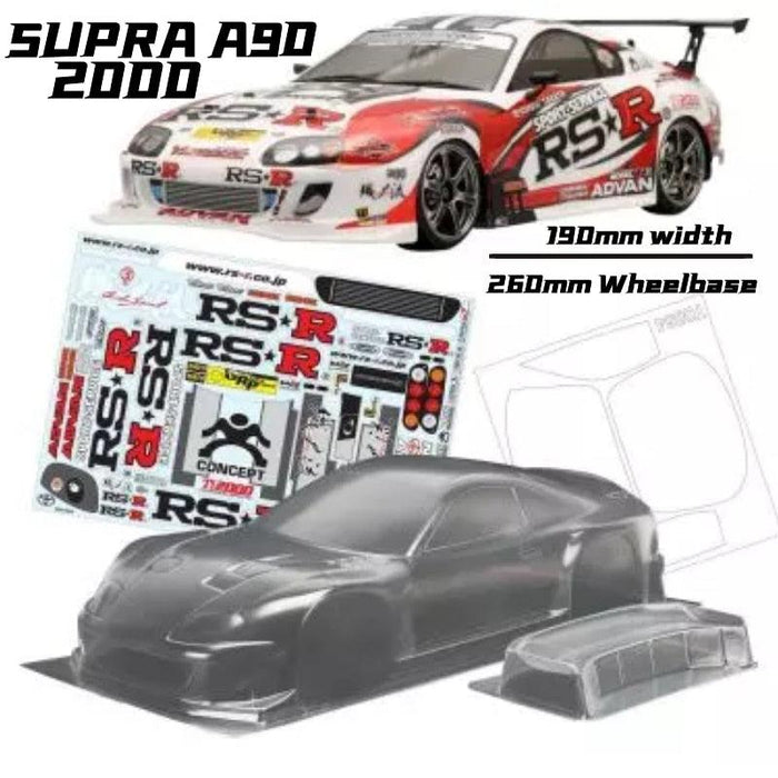 Supra A90 2000 Body Shell (260mm) Body Professional RC A90 with B sticker 