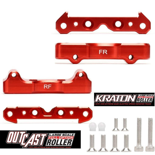 Suspension Hanger Lower Arm Mount Set for Arrma Kraton Outcast 8S 1/5 (Aluminium) ARA330555 ARA330588 - upgraderc