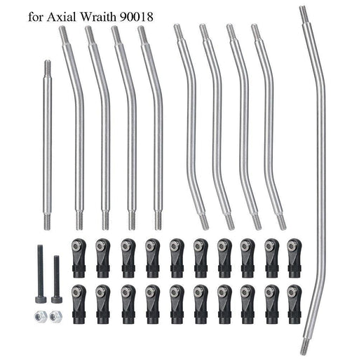 Suspension Steering Link Rod Set for Axial Wraith RR10 1/10 (Metaal) - upgraderc