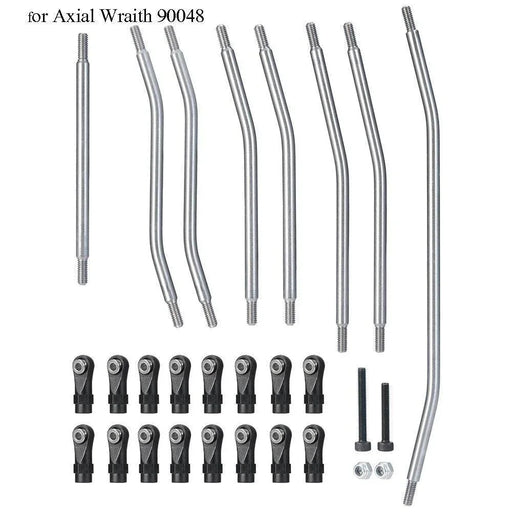 Suspension Steering Link Rod Set for Axial Wraith RR10 1/10 (Metaal) - upgraderc