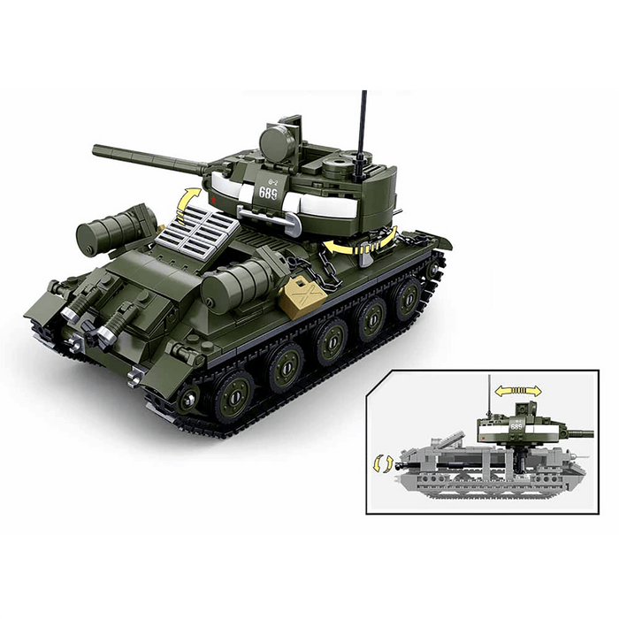 T-34\85 Medium Model Building Blocks (687 Stukken) - upgraderc