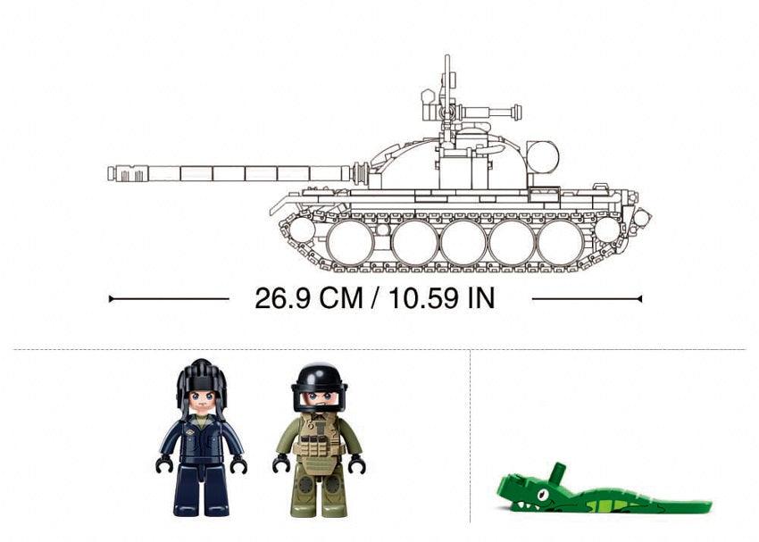 T-54S Medium Tank Model Building Blocks (604 Stukken) - upgraderc