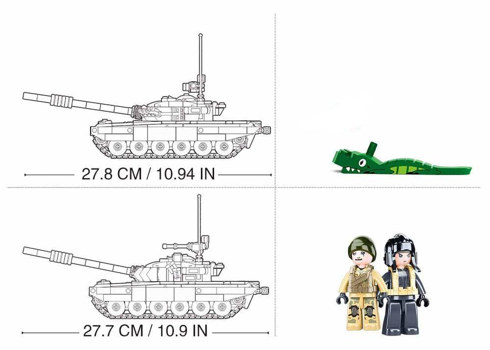 T-72 Modern Soviet Main Battle Tank Model Building Blocks (770 Stukken) - upgraderc