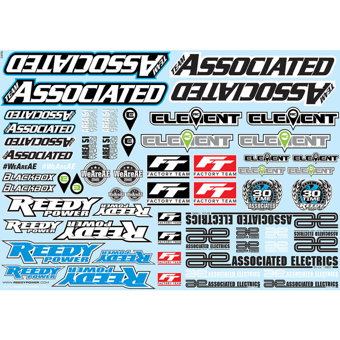 AE Branding Decal Sheet for Team Associated RC10B6.4 1/10