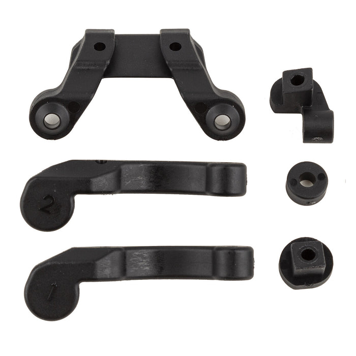 Front Wing Mount, Fan Mounts, & Battery Brace Shim Set for Team Associated RC10B6.4 1/10