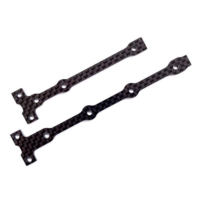 Flex Chassis Brace Support Set, 2.0mm for Team Associated RC10B74 FT 4WD 1/10 (Koolstof)